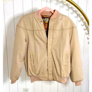 Vintage Montgomery Ward Tan Bomber Jacket‎